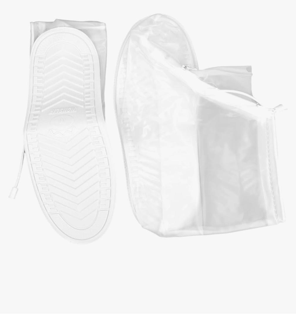 2 Pairs Waterproof Shoe Covers, Anti-Slip Double Layer Zipper Design Rain Shoe Covers Reusable Foldable for Women Men