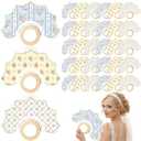 Yookeer 30 Pcs Wedding Party Favors for Guests Vintage Floral Hand Fans Bulk Bridal Shower Gift Fans for Wedding Tea Party