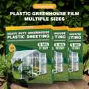 Plastic Sheeting 6 Mil, 12x25 FT, Greenhouse Plastic Sheeting, Heavy Duty, Polyethylene Film, UV Resistant, Tear-Proof, for Garden, Agriculture, Painting Floor Protection