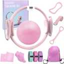 Pilates Kit Pilates Ring Pilates Set Pilates Ball Set Magic Circle Hoop with 3 Resistance Bands Yoga Strap for Home Workouts for Beginners