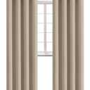 BGment Blackout Curtains - Grommet Thermal Insulated Room Darkening Bedroom and Living Room Curtains, Set of 2 Panels (55 x 96 Inch, Sand)