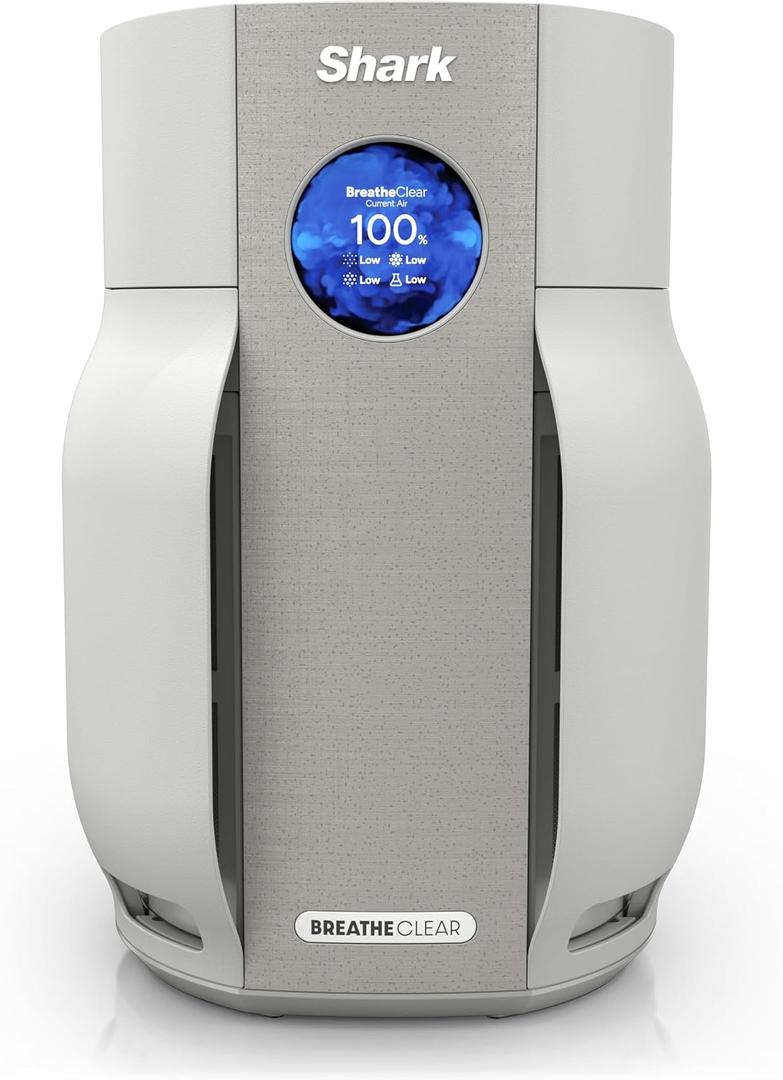 Shark BreatheClear Smart Air Purifier, HP162, Dove | For Living Room, Bedroom, Kitchen, Motion Sensing, HEPA-Exceeding in All Modes, No Filter Changes up to 6 Years, 750 sq. ft