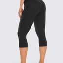 CRZ YOGA Womens Butterluxe High Waisted Capris Workout Leggings 17 Inches - Lounge Buttery Soft Yoga Pants (White, S)