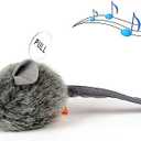 TTcat Catnip Matatabi Silvervine Mouse for Cats & Kittens,Cat Mouse Toy Interactive,Melody Chaser Cat Play Squeaking Mouse，Mouse Sound Cat Toy.