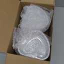 Hushee 36 Pcs 12 oz Valentine's Day Heart Shaped Cake Pan with Lid 5.5 Inch Aluminum Foil Disposable Cupcake Baking Pan Heart Food Packing Muffin Tin Liner Pudding Cooking Cup for Mother's Day