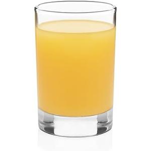 Libbey Fruit Juice Glasses, Heavy Base Glass Drinking Glasses Set of 5, Breakfast Juice Cups, Everyday Clear Drinking Glass Set for Cold Drinks