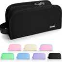 Sooez Wide Opening Pencil Case, Large Capacity Pencil Pouch Organizer Aesthetic Pencil Bag for School Supplies Stationery, Marker Pouch Makeup Bag Organizer