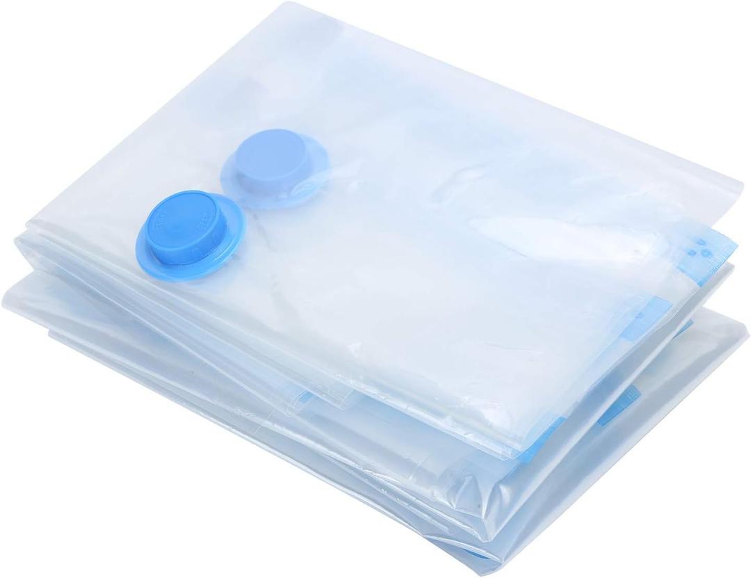 5 Economical Clear Vacuum Storage Bags, Foldable Wardrobe Bags, Compressed Space Saving Solution with Unique Hand Pump