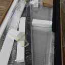 KPUY Glass Shower Door, 43-48" W x 76" H Semi-Frameless Double Sliding Shower Door, 1/4" (6mm) Thick Tempered Clear Glass with Explosion-Proof Film Nano Coating, Matte Black