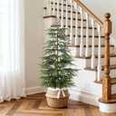 Artificial Norfolk Pine Christmas Tree - 3Ft Realistic Faux Christmas Tree for Home Indoor Outdoor Christmas Decorations