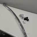 Bonpally Curved Shower Curtain Rod for Bathroom, 40-72 Inches Adjustable Curved Shower Rod, 0.9MM Aluminum Shower Curtain Rod with Rotating Brackets for Extra Shower Space, Need to Drill, Black