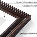 Vittanly 8x10 Picture Frames Set of 2, Ornate Vintage Photo Frame for Wall or Tabletop, Display 5x7 Pictures with Mat or 8x10 without Mat, Rustic Brown