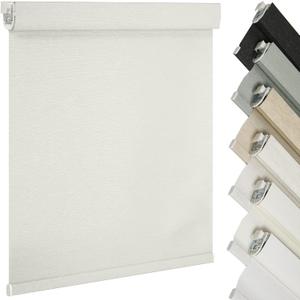 Changshade No‑Drill Cordless Light‑Filtering Roller Shades — Custom Cut, Renter‑Friendly Easy Install, Soft Daytime Privacy for Bedroom, Kids Room, Living Room & Study, Stripe Beige, 34x72 inches