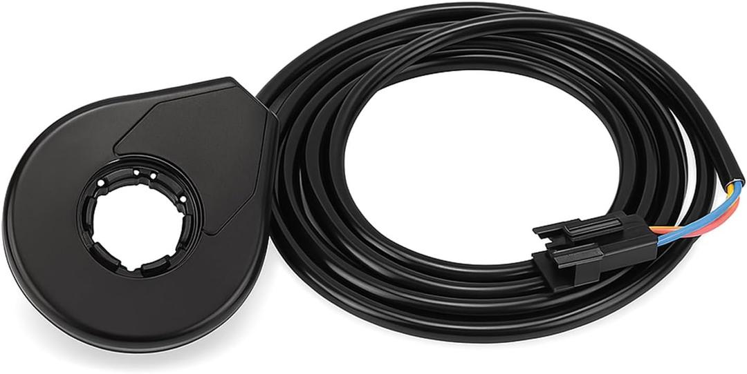 Electric Pedal Assist Sensor, 12 Magnet Dual Hall PAS System for Conversion Kit Left Side Installation Bicycle Pedal Sensor
