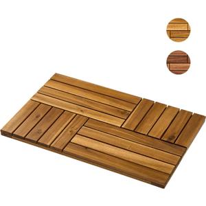 Acacia Wooden Bath Mat 23.8 x 15.3, Shower Floor Pad for Bathroom, Non-Slip Standing Footmat for Multipurpose, Indoor, Outdoor use (Golden Teak)