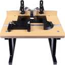 Benchtop Router Table with Adjustable Fence & Stable Support Stand, Multifunctional Woodworking Router Workbench, Built-in Dust Collection Port, Precise Cutting & Trimming for DIY Wood Craft Projects
