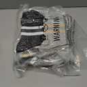4 x AugRing Women's Striped Cotton Crew Socks Cozy Casual Athletic Quarter Socks for Running & Gym Size 5-11