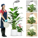 Grow Lights for Indoor Plants Full Spectrum, 80 LEDs 3 Colors Grow Light, 65in Large Plant Lights for Indoor Growing with 360°Gooseneck, 6/12/16H Timer, 5 Brightness, Height Adjustable, Black