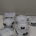 MCIRCO glass food storage containers 12pack, grey