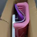 Upgraded Toddler Swing with Tray, Baby Swing Outdoor with Detachable Design, Safety Belt, Foldable Frame for Outdoor & Indoor Use (Pink)