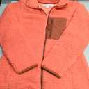 Amazon Essentials Women's Sherpa Long-Sleeve Mock Neck Full-Zip Jacket with Woven Trim Size S