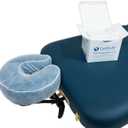 EarthLite Fitted Disposable Face Cradle Covers  Medical-Grade, Soft, Non-Sticking Massage Headrest Covers for Massage Tables & Massage Chairs (50 Count)