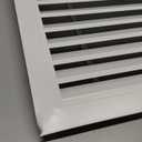 PATIKIL 20" x 20" Aluminum Return Grille, Air Supply Vent Cover Linear Bar Ventilation Grille for Sidewall Wall Ceiling HVAC System, Outer Size: 21.7" x 21.7", White