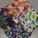 7pcs/Set Reusable Menstrual Pads Including 1pc Mini Wet Bag +6pcs Bamboo Charcoal Cloth Menstrual Incontinence Pads/Reusable Sanitary/Mama Panty Liners (All Randomly Prints)