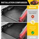 Truck Bed Mat for 2024 2025 Toyota Tacoma 5FT Short Bed Liner All Weather Protection TPE Bed Cargo Mat for 2024-2025 Tacoma Pickup Accessories