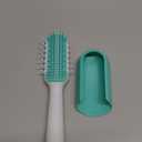 Frida Baby Detangling Hairbrush for Thick or Curly Hair, Toddler Hairbrush, Detangler Brush for Kids, Wide-Tooth Comb & Bristle Combo, Loosens Knots Without Tears or Breakage, Wet or Dry Use, Teal