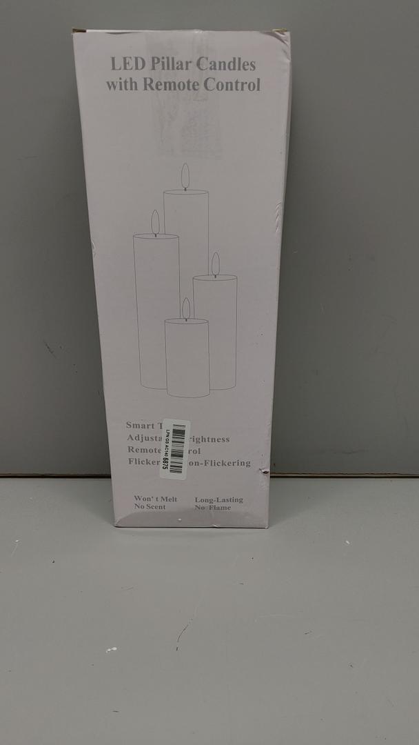 4-Pack LED Flameless Candles(D 2.2''X H 4'' 5'' 6'' 7'') with Remote Control Waterproof Outdoors & Indoors, Battery Candles with Remote Timer, Decorative Remote Led Candles.