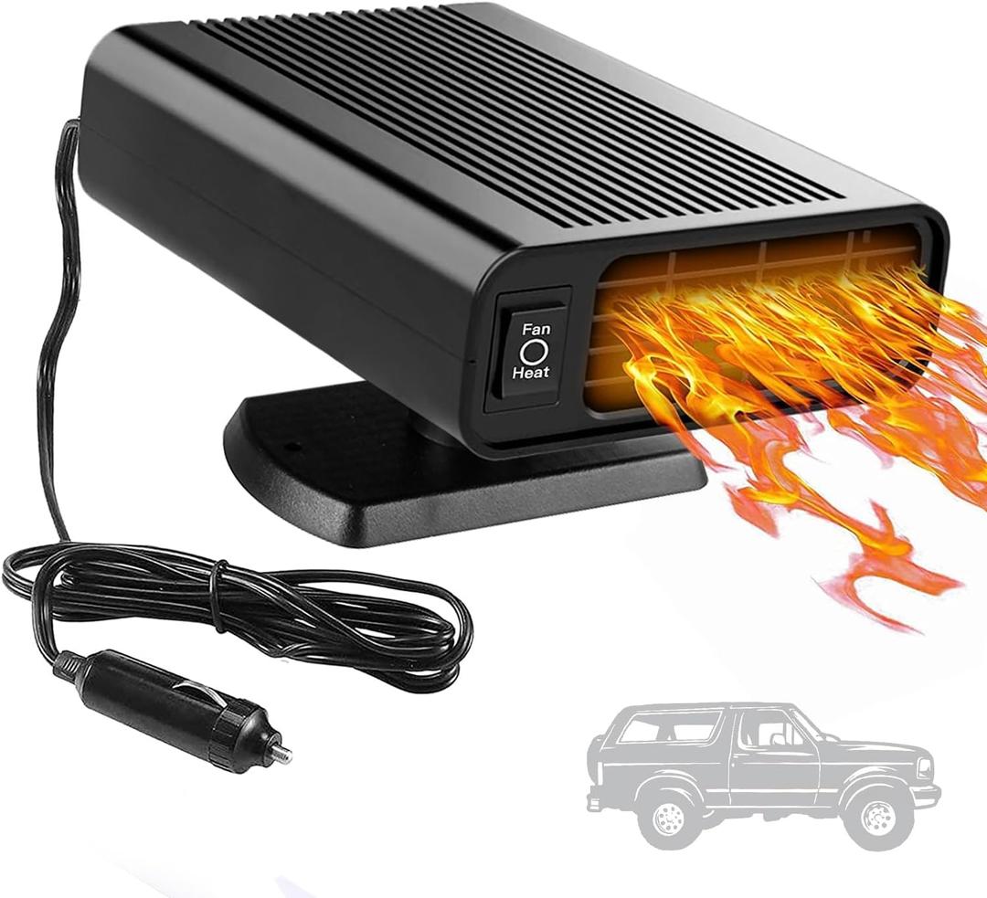 Portable Car Heater, 2026 New upgraded Car Heater for Vehicle,12V Fast Heating Windscreen Defroster Defogger, 150W Car Heater That Plugs into Cigarette Lighter and Cooling Fan for All Cars