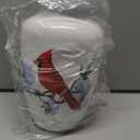 Adult Urn for Human Ashes, Red Cardinal Cremation Urn, White Funeral Urn, Decorative Urn, Large Memorial Urn with Velvet Bag, up to 200 Lbs Capacity