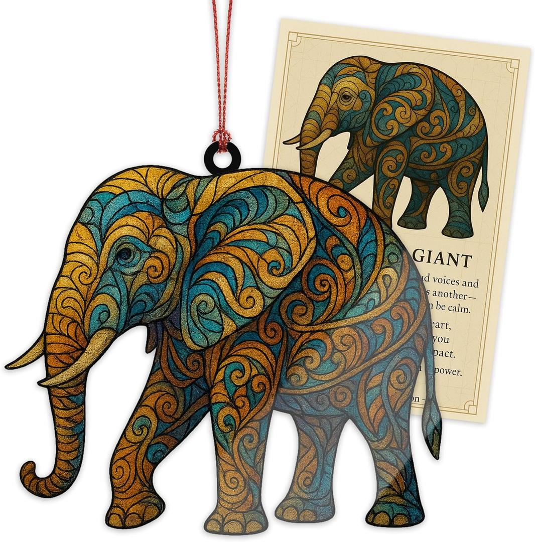 2 x Friend Gift for Women - Friendship Gifts for Women - Elephant Gift for Girls - Friend Ornaments - Christmas Ornament 2025 - White Elephant Gifts - Xmas Tree Funny Decoration, Exchange