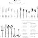 KEAWELL Luxury 5.9" Appetizer Forks, 18/10 Stainless Steel, Set of 4, Gorgeous Cocktail Forks/Dessert Forks (Silver)