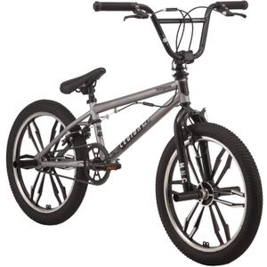 Mongoose Legion Kids BMX Bike for Beginner Riders Boys and Girls 16-20-inch Wheels | Freestyle, Sidewalk, Hi-Ten Steel Frame, Micro Drive BMX Gearing (Silver/Mag)