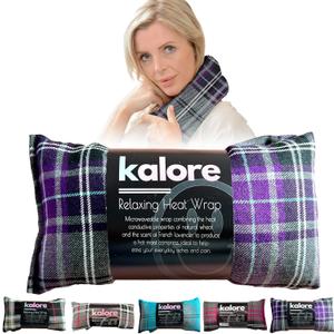 Microwavable Heating Pads for Winter Warmth, Back, Stomach & Head Comfort Kalore Cotton Tartan Neck Wrap Even Heat Distribution Hot Compress Bag Wheat Heat Pad XL Lavender Scent Purple