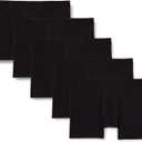 Men's Cotton Jersey Boxer Briefs 5-Pack (Large, Black)