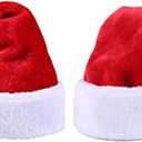 Children Christmas Santa Hat,Kids' Luxury Short Plush Christmas Santa Claus Xmas Cap Hat(2pcs)