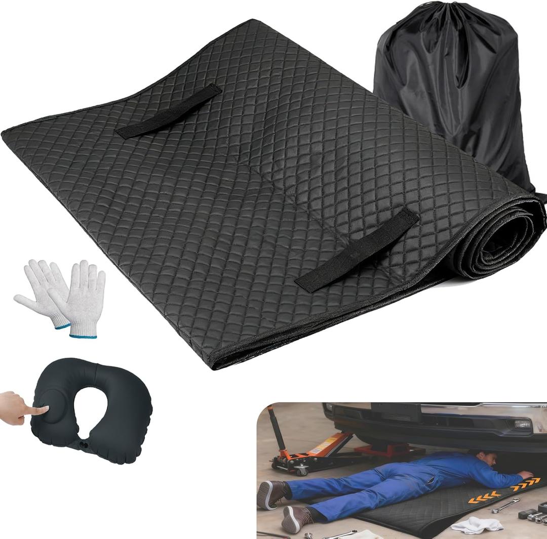 Rolling Creeper Mat, Foldable Under Car Repair Mat, Automotive Creepers for Low Clearance with Storge Bag, Portable Creeper Rolling Pad, Auto Repairing Tool for Working On The Ground58''26.4''