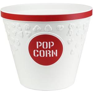 Hutzler Popcorn Bucket, Plastic Bowl, Red Large