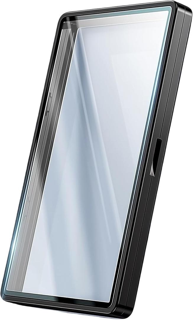 JIAONASHIJIA UV-Resistant Magnetic Metal Slab Case for 35pt PSA, BGS, CGC Graded Cards. High Alumina Glass, Multi-Point Magnetic Lock, Durable Metal Frame, Stackable Design. Silver