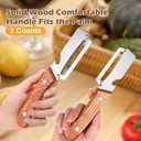 2PCS Multifunctional Vegetable Peeler, 2-in-1 Multifunctional Stainless Steel Peeler, Zero Snag Wooden Peeler, Potato Fruit Pumpkins Kitchen Peelers with Bottle Opener