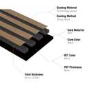 6 PCS 23.62 * 23.62 in 3D Acoustic Panels Soundproof Wood Slat(Smoked Oak)