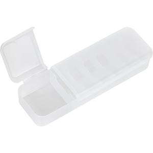 Desktop Cable Organiser, Translucent Storage Boxfor drawers, offices and electronic device management. (White, S-11.2x3.6x2.2 in)