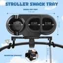 Universal Stroller Snack Tray, 3-in-1 Detachable Cup and Snack Holder with Silicone Arms, Separating Silicone Sleeve Set, Dishwasher-Safe Baby Stroller Accessory