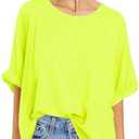 Women Oversized T-Shirt Summer Casual Short Sleeve Loose Tee Tops 2XL