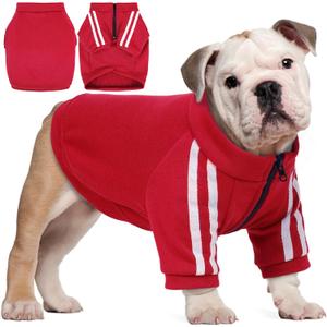 PUMYPOREITY Bulldog Breed Apparel, Dog Hoodie for Big Chest Dogs, for English Bulldogs Frenchies Pitbulls,Comfortable Sweatshirt for Spring/Fall Walks, Red, 2XL (XX-Large)