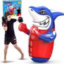 2025-Updated Shark Inflatable Punching Bag for Kids, 47'' Shark Toys for Kids, Uniquely-Designed Durable Indoor & Outdoor Toys Birthday for 3-8 Years Old Boys