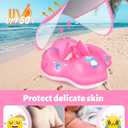 LAYCOL Baby Pool Float with Canopy UPF50+, 5 Point Safety Buckle No Flip Over, Inflatable Toddler Floaties Infant Pool Floats with Double Air Chambers, Baby Beach Essentials/Traval for 3-36M